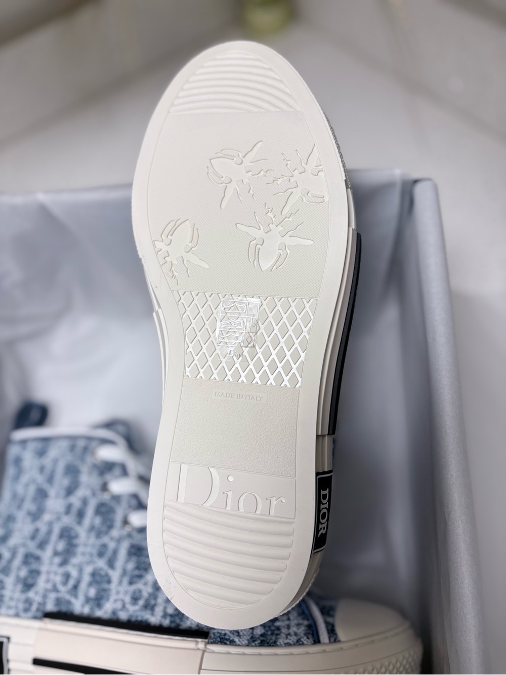 Dior Blue Jacquard High-Top Sneakers SNEAKER M-B23 LEAGUE HT - Picture 3 of 7